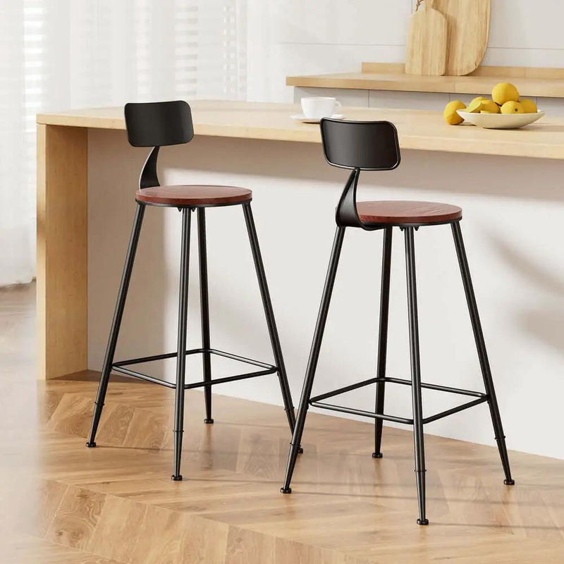 SportZone.co.nz Furniture > Bar Stools & Chairs > Table & Bar Stools Artiss 2x Bar Stools Vintage Metal Chairs Artiss 2x Bar Stools Vintage Metal Chairs