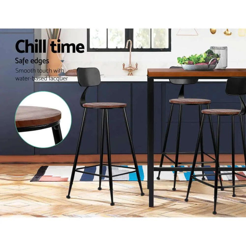 SportZone.co.nz Furniture > Bar Stools & Chairs > Table & Bar Stools Artiss 2x Bar Stools Vintage Metal Chairs Artiss 2x Bar Stools Vintage Metal Chairs