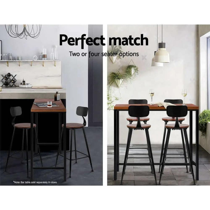 SportZone.co.nz Furniture > Bar Stools & Chairs > Table & Bar Stools Artiss 2x Bar Stools Vintage Metal Chairs Artiss 2x Bar Stools Vintage Metal Chairs