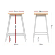 SportZone.co.nz Furniture > Bar Stools & Chairs > Table & Bar Stools Artiss 2x Bar Stools Wooden Chairs Oak Artiss 2x Bar Stools Wooden Chairs Oak