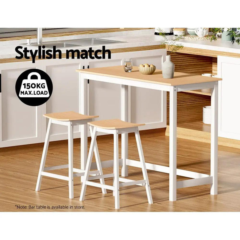 SportZone.co.nz Furniture > Bar Stools & Chairs > Table & Bar Stools Artiss 2x Bar Stools Wooden Chairs Oak Artiss 2x Bar Stools Wooden Chairs Oak