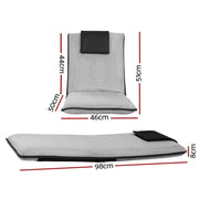 SportZone.co.nz Furniture > Bar Stools & Chairs > Arm Chairs & Recliners Artiss 2X Floor Lounge Sofa Bed Floor Cushion Velvet Grey Artiss 2X Floor Lounge Sofa Bed Floor Cushion Velvet Grey