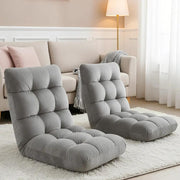 SportZone.co.nz Furniture > Bar Stools & Chairs > Arm Chairs & Recliners Artiss 2X Lounge Sofa Bed Flannel Fabric Grey Artiss 2X Lounge Sofa Bed Flannel Fabric Grey