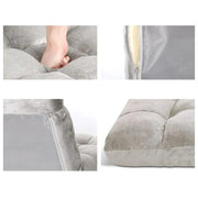 SportZone.co.nz Furniture > Bar Stools & Chairs > Arm Chairs & Recliners Artiss 2X Lounge Sofa Bed Flannel Fabric Grey Artiss 2X Lounge Sofa Bed Flannel Fabric Grey