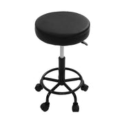 SportZone.co.nz Furniture > Living Room > Ottomans & Footstools Artiss 2x Salon Stool Round Swivel Chair Artiss 2x Salon Stool Round Swivel Chair
