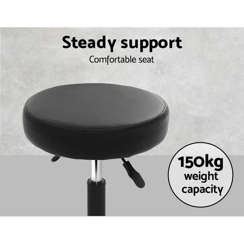 SportZone.co.nz Furniture > Living Room > Ottomans & Footstools Artiss 2x Salon Stool Round Swivel Chair Artiss 2x Salon Stool Round Swivel Chair