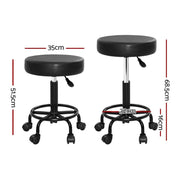 SportZone.co.nz Furniture > Living Room > Ottomans & Footstools Artiss 2x Salon Stool Round Swivel Chair Artiss 2x Salon Stool Round Swivel Chair