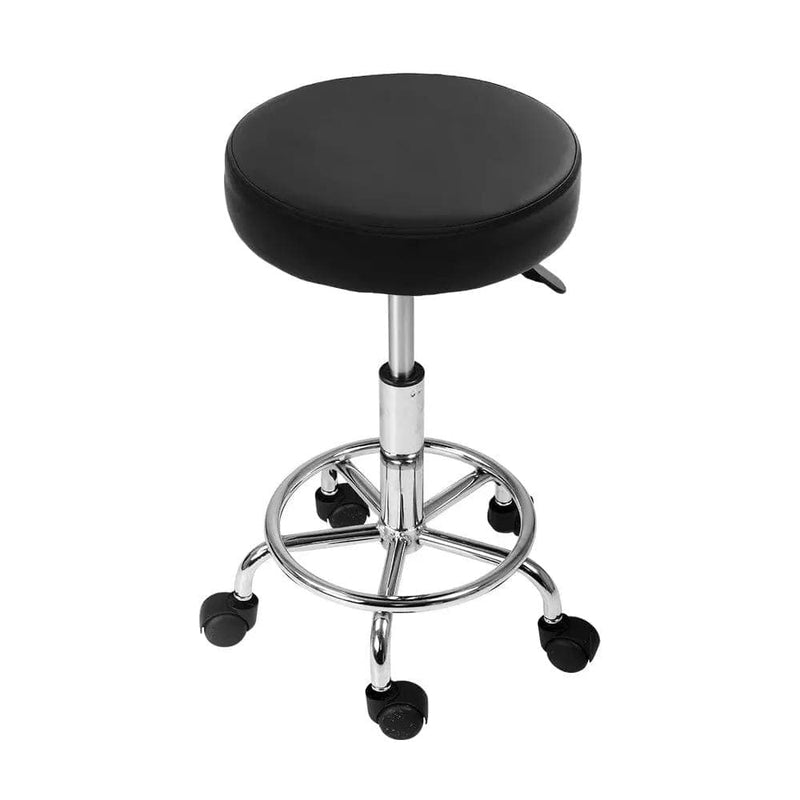 SportZone.co.nz Furniture > Living Room > Ottomans & Footstools Artiss 2x Salon Stool Round Swivel Chair Black Artiss 2x Salon Stool Round Swivel Chair Black
