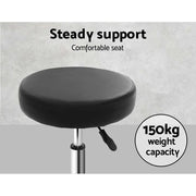 SportZone.co.nz Furniture > Living Room > Ottomans & Footstools Artiss 2x Salon Stool Round Swivel Chair Black Artiss 2x Salon Stool Round Swivel Chair Black