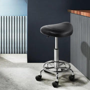 SportZone.co.nz Furniture > Living Room > Ottomans & Footstools Artiss 2x Salon Stool Saddle Swivel Chair Black Artiss 2x Salon Stool Saddle Swivel Chair Black