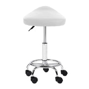 SportZone.co.nz Furniture > Living Room > Ottomans & Footstools Artiss 2x Salon Stool Saddle Swivel Chair White Artiss 2x Salon Stool Saddle Swivel Chair White