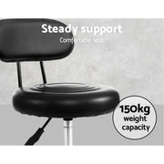 SportZone.co.nz Furniture > Living Room > Ottomans & Footstools Artiss 2x Salon Stool Swivel Chair Backrest Artiss 2x Salon Stool Swivel Chair Backrest