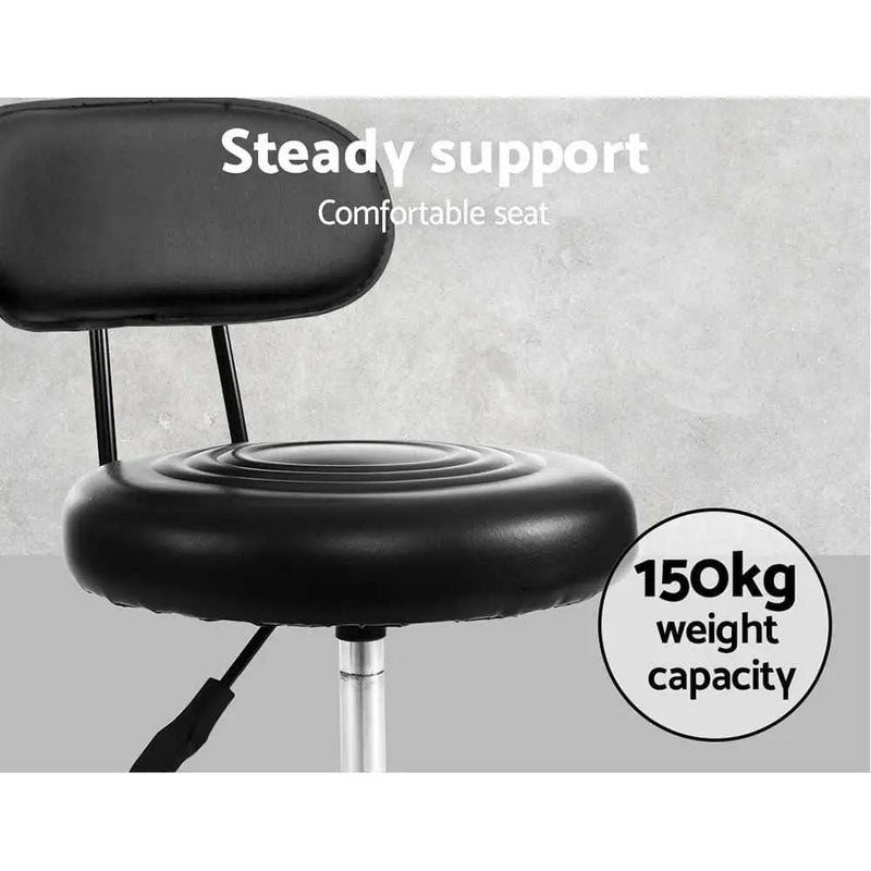 SportZone.co.nz Furniture > Living Room > Ottomans & Footstools Artiss 2x Salon Stool Swivel Chair Backrest Artiss 2x Salon Stool Swivel Chair Backrest