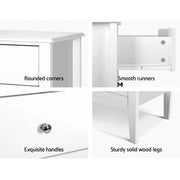SportZone.co.nz Furniture > Bedroom > Dressers Artiss 3 Chest of Drawers - BRITTANY White Artiss 3 Chest of Drawers - BRITTANY White
