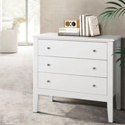 SportZone.co.nz Furniture > Bedroom > Dressers Artiss 3 Chest of Drawers - BRITTANY White Artiss 3 Chest of Drawers - BRITTANY White