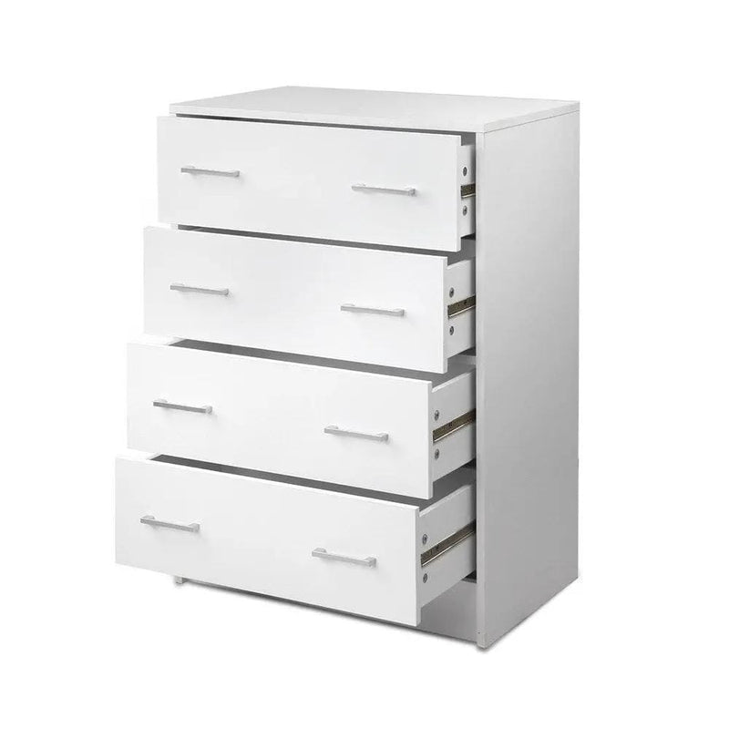 SportZone.co.nz Furniture > Bedroom > Dressers Artiss 4 Chest of Drawers - ANDES White Artiss 4 Chest of Drawers - ANDES White