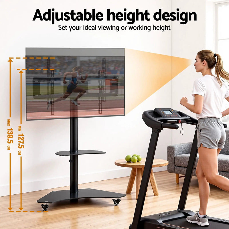 SportZone.co.nz Furniture > Living Room > TV Units Artiss 40-100" TV Stand Mount Bracket Universal Adjustable Height with Wheels Artiss 40-100" TV Stand Mount Bracket Universal Adjustable Height with Wheels