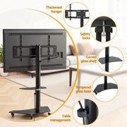 SportZone.co.nz Furniture > Living Room > TV Units Artiss 40-100" TV Stand Mount Bracket Universal Adjustable Height with Wheels Artiss 40-100" TV Stand Mount Bracket Universal Adjustable Height with Wheels