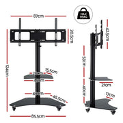 SportZone.co.nz Furniture > Living Room > TV Units Artiss 40-100" TV Stand Mount Bracket Universal Adjustable Height with Wheels Artiss 40-100" TV Stand Mount Bracket Universal Adjustable Height with Wheels
