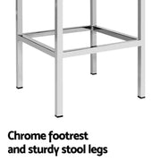 SportZone.co.nz Furniture > Bar Stools & Chairs > Table & Bar Stools Artiss 4x Bar Stools Leather Padded Metal White Artiss 4x Bar Stools Leather Padded Metal White