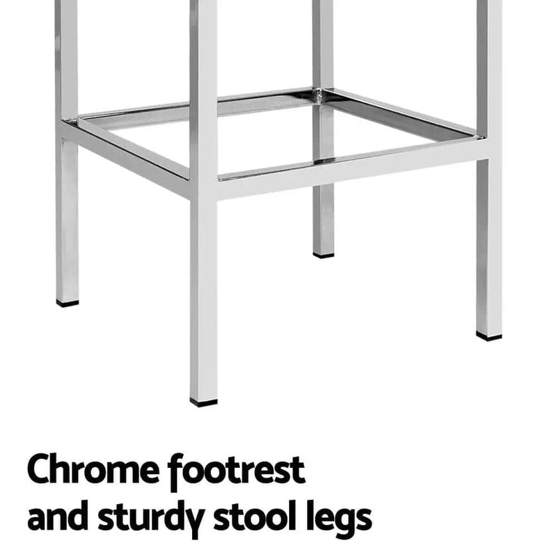SportZone.co.nz Furniture > Bar Stools & Chairs > Table & Bar Stools Artiss 4x Bar Stools Leather Padded Metal White Artiss 4x Bar Stools Leather Padded Metal White