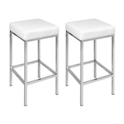 SportZone.co.nz Furniture > Bar Stools & Chairs > Table & Bar Stools Artiss 4x Bar Stools Leather Padded Metal White Artiss 4x Bar Stools Leather Padded Metal White