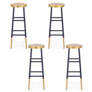 SportZone.co.nz Furniture > Bar Stools & Chairs > Table & Bar Stools Artiss 4x Bar Stools Metal Gold Navy Artiss 4x Bar Stools Metal Gold Navy