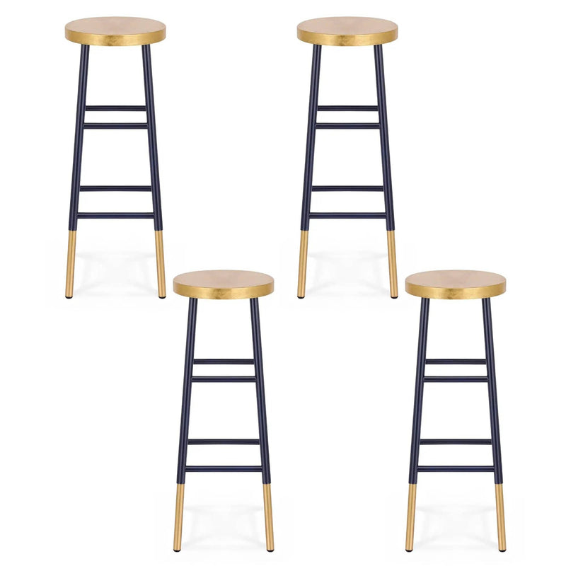 SportZone.co.nz Furniture > Bar Stools & Chairs > Table & Bar Stools Artiss 4x Bar Stools Metal Gold Navy Artiss 4x Bar Stools Metal Gold Navy