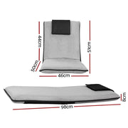 SportZone.co.nz Furniture > Bar Stools & Chairs > Arm Chairs & Recliners Artiss 4X Floor Lounge Sofa Bed Cushion Velvet Grey Artiss 4X Floor Lounge Sofa Bed Cushion Velvet Grey