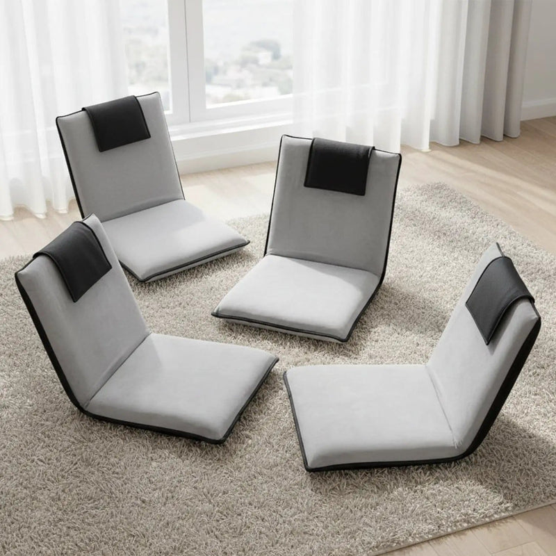 SportZone.co.nz Furniture > Bar Stools & Chairs > Arm Chairs & Recliners Artiss 4X Floor Lounge Sofa Bed Cushion Velvet Grey Artiss 4X Floor Lounge Sofa Bed Cushion Velvet Grey