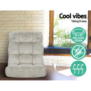 SportZone.co.nz Furniture > Bar Stools & Chairs > Arm Chairs & Recliners Artiss 4X Lounge Sofa Bed Chair Flannel Grey With Adjustable Positions Artiss 4X Lounge Sofa Chair Grey Adjustable Positions