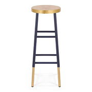SportZone.co.nz Furniture > Bar Stools & Chairs > Table & Bar Stools Artiss Bar Stools Metal Gold Navy Artiss Bar Stools Metal Gold Navy