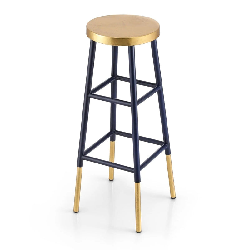 SportZone.co.nz Furniture > Bar Stools & Chairs > Table & Bar Stools Artiss Bar Stools Metal Gold Navy Artiss Bar Stools Metal Gold Navy