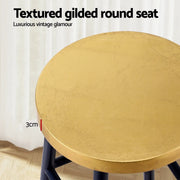 SportZone.co.nz Furniture > Bar Stools & Chairs > Table & Bar Stools Artiss Bar Stools Metal Gold Navy Artiss Bar Stools Metal Gold Navy
