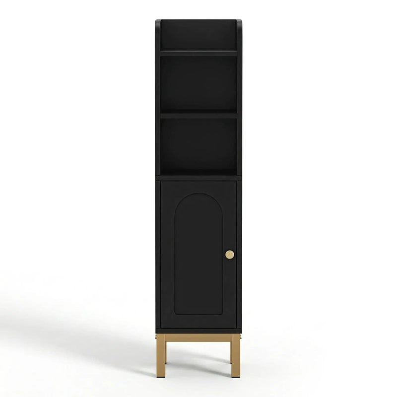 SportZone.co.nz Furniture > Bathroom > Bathroom Cabinets, Cupboards & Storage Artiss Bathroom Storage Cabinet Floor Organizer Toilet Corner Adjustable Black Artiss Bathroom Storage Cabinet Floor Organizer Toilet Corner Adjustable Black