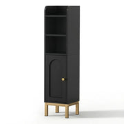 SportZone.co.nz Furniture > Bathroom > Bathroom Cabinets, Cupboards & Storage Artiss Bathroom Storage Cabinet Floor Organizer Toilet Corner Adjustable Black Artiss Bathroom Storage Cabinet Floor Organizer Toilet Corner Adjustable Black