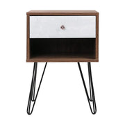 SportZone.co.nz Furniture > Bedroom > Bedside Tables Artiss Bedside Table 1 Drawers with Shelf - LARS Artiss Bedside Table 1 Drawers with Shelf - LARS
