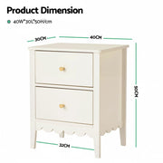 SportZone.co.nz Furniture > Bedroom > Bedside Tables Artiss Bedside Table 2 Drawers Bedroom Storage Nightstand Beige Artiss Bedside Table 2 Drawers Bedroom Storage Nightstand Beige