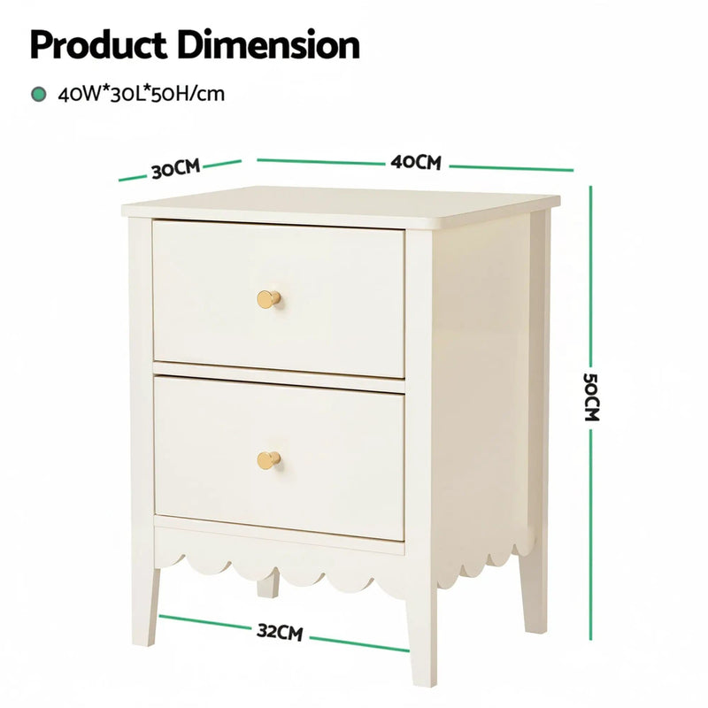 SportZone.co.nz Furniture > Bedroom > Bedside Tables Artiss Bedside Table 2 Drawers Bedroom Storage Nightstand Beige Artiss Bedside Table 2 Drawers Bedroom Storage Nightstand Beige
