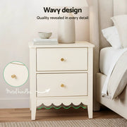 SportZone.co.nz Furniture > Bedroom > Bedside Tables Artiss Bedside Table 2 Drawers Bedroom Storage Nightstand Beige Artiss Bedside Table 2 Drawers Bedroom Storage Nightstand Beige
