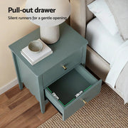 SportZone.co.nz Furniture > Bedroom > Bedside Tables Artiss Bedside Table 2 Drawers Bedroom Storage Nightstand Green Artiss Bedside Table 2 Drawers Bedroom Storage Nightstand Green
