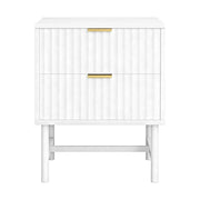 SportZone.co.nz Furniture > Bedroom > Bedside Tables Artiss Bedside Table 2 Drawers - White Artiss Bedside Table 2 Drawers - White
