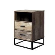 SportZone.co.nz Furniture > Bedroom > Bedside Tables Artiss Bedside Table 2 Drawers with Shelf - BADAN Artiss Bedside Table 2 Drawers with Shelf - BADAN
