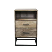 SportZone.co.nz Furniture > Bedroom > Bedside Tables Artiss Bedside Table 2 Drawers with Shelf - BADAN Artiss Bedside Table 2 Drawers with Shelf - BADAN