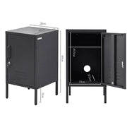 SportZone.co.nz Furniture > Bedroom > Bedside Tables Artiss Bedside Table Metal Cabinet - Black Artiss Bedside Table Metal Cabinet - Black