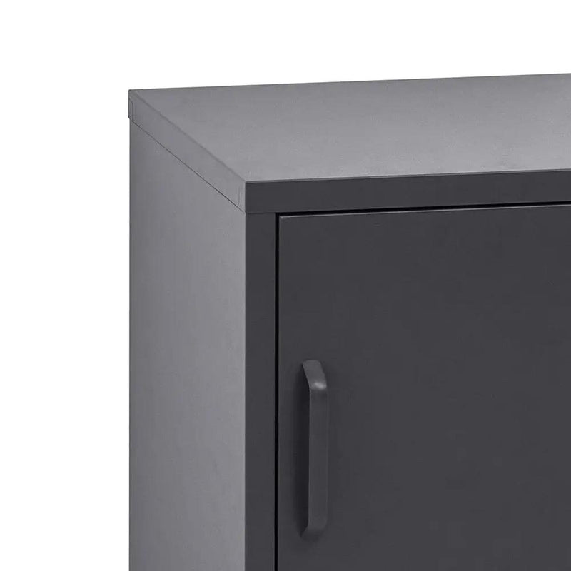 SportZone.co.nz Furniture > Bedroom > Bedside Tables Artiss Bedside Table Metal Cabinet - Black Artiss Bedside Table Metal Cabinet - Black