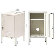 SportZone.co.nz Furniture > Bedroom > Bedside Tables Artiss Bedside Table Metal Cabinet - White Artiss Bedside Table Metal Cabinet - White