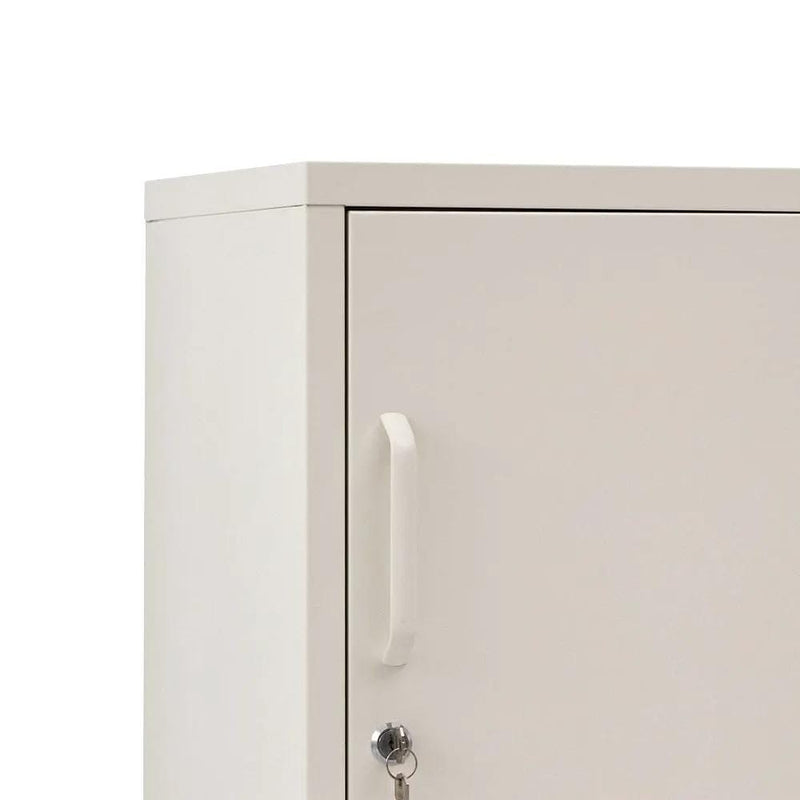 SportZone.co.nz Furniture > Bedroom > Bedside Tables Artiss Bedside Table Metal Cabinet - White Artiss Bedside Table Metal Cabinet - White