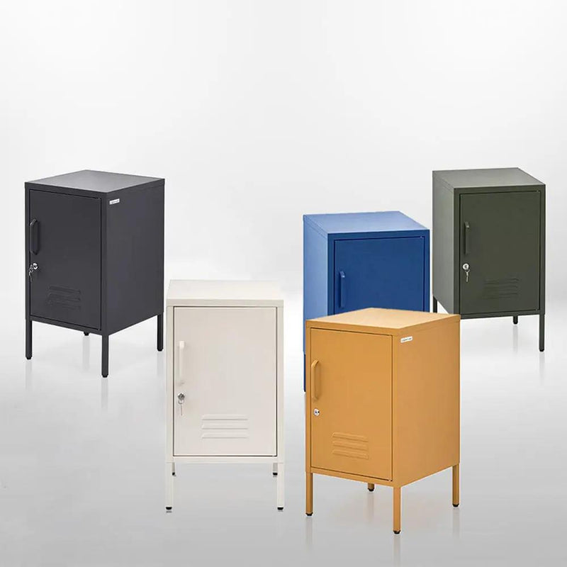 SportZone.co.nz Furniture > Bedroom > Bedside Tables Artiss Bedside Table Metal Cabinet - White Artiss Bedside Table Metal Cabinet - White