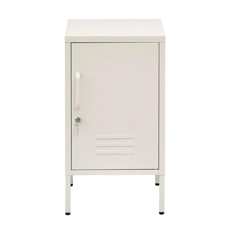 SportZone.co.nz Furniture > Bedroom > Bedside Tables Artiss Bedside Table Metal Cabinet - White Artiss Bedside Table Metal Cabinet - White